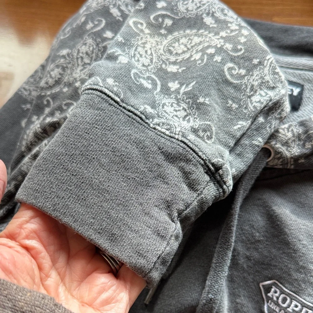 Hooey Gray Paisley Hoodie - Picture 6 of 7